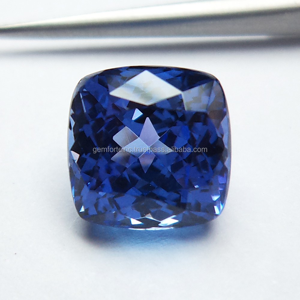 6X6MM Blue Tanzanite Cushion Cut Faceted Calibrated Tanzania Tanzanite Dark Blue Gemstone Loose Top Quality Natural Tanzanite