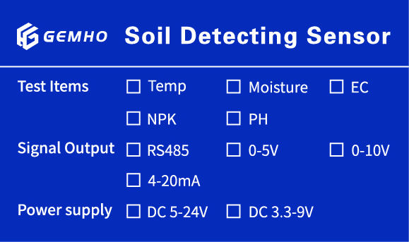 GEMHO High precision  soil moisture and temperature sensor