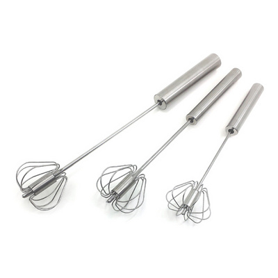 10"12"14" Manual Stainless Steel Kitchen Whisk Egg Mixer Hand Whisk Semi-Automatic Egg Whisk