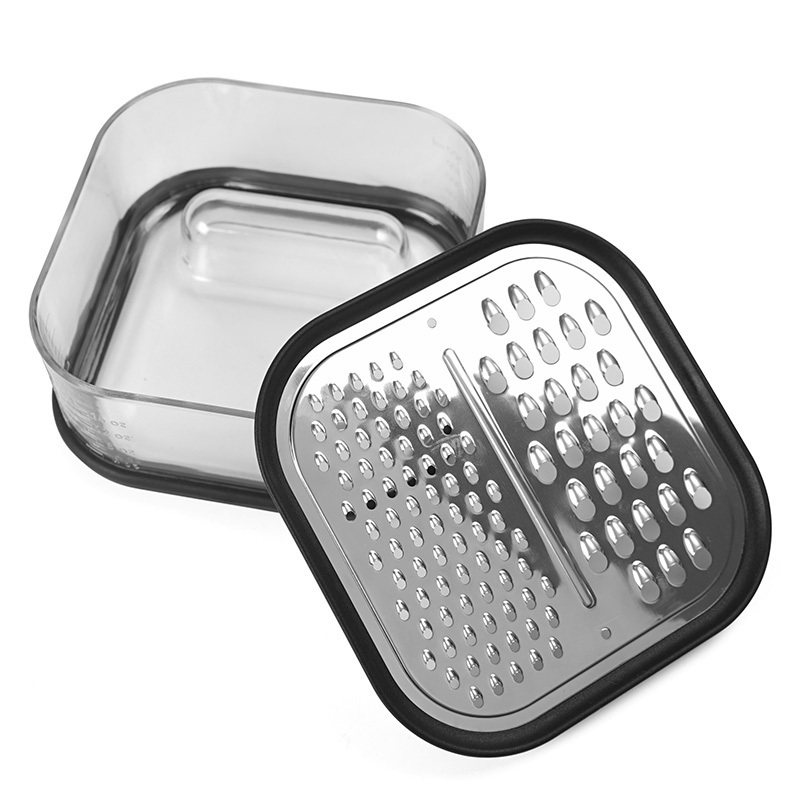 Multi-functional Square Grater Stainless Steel With Box Vegetable Grater Kitchen Tools Cheese Grater