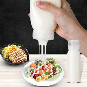 Condiment Porous Squeeze Bottles for Sauces Salad Dressing Container Ketchup Bottles Squeeze Syrup Dispenser for Salad BBQ Sauce