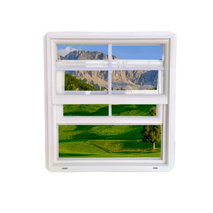 Thermally broken grill design american style glass aluminium vertical up down sliding windows sash single double hung window