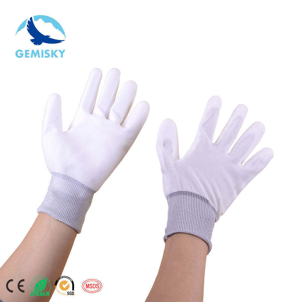 Wholesale Esd Fabric Cotton Safety Work GLOVES Safety ESD GLOVES White Support Comfortable