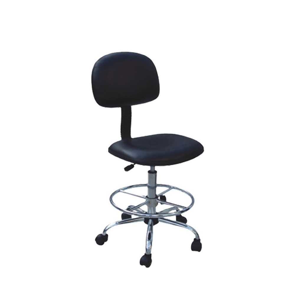 Adjustable PU Leather Anti Static Office Chair Lab Chair stool with Foot Rest Esd Cleanroom Chair for Laboratory