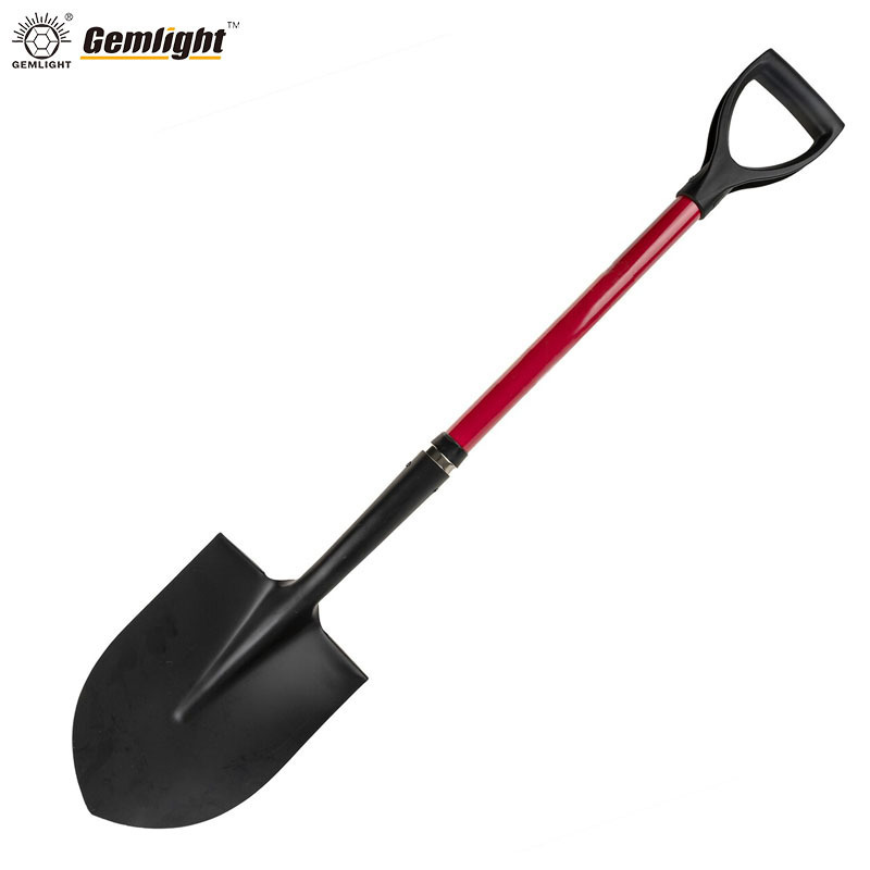 Steel metal wood handle building different types spade shovel for farm