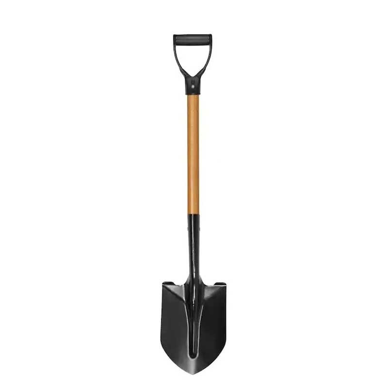 Steel metal wood handle building different types spade shovel for farm