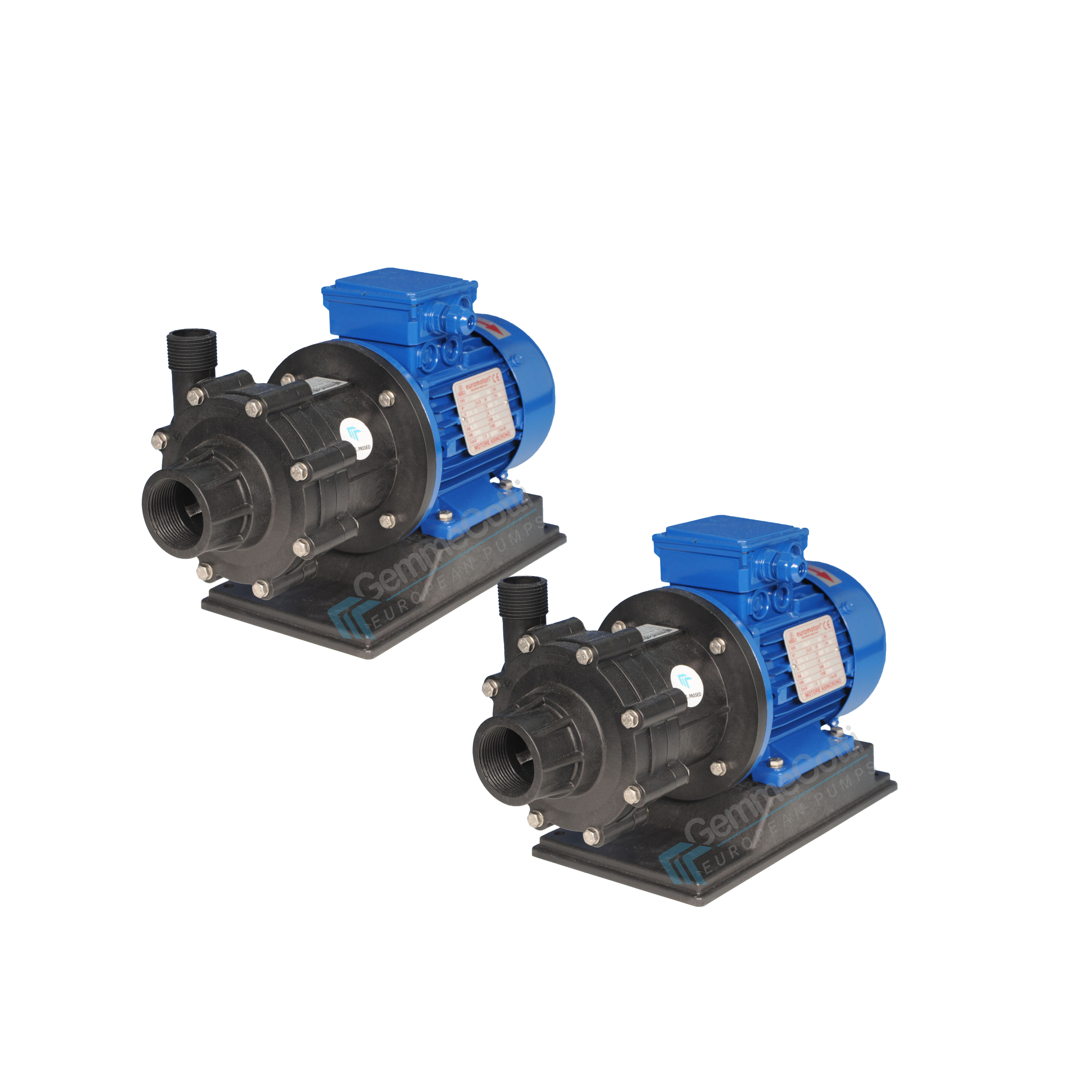 Italian magnetic centrifugal pumps model HTM 10 PP PVDF with motor 0,55kw or 1,1kw made of plastic for acid handling water pump