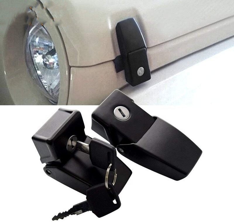 Exterior Accessories High Quality Hood Latches Kit With Key Fit for JEEP Wrangler JK JL Hood Catch Kit