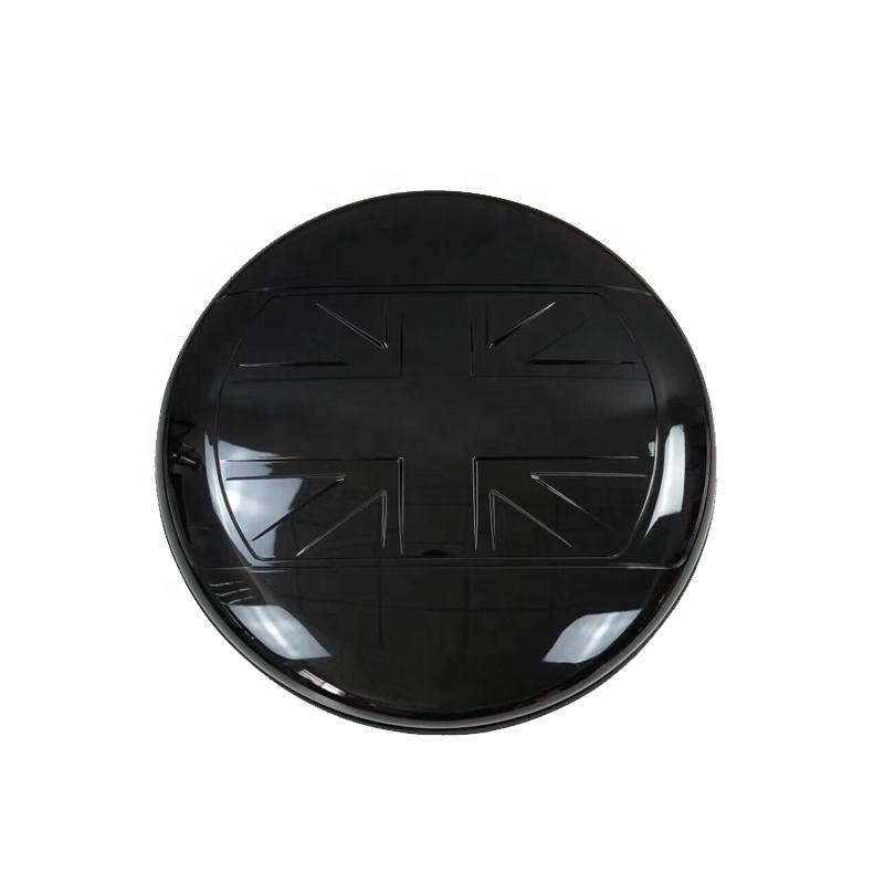 Gloss black spare tire cover rear wheel cover with UK flag pattern exterior part fit for Land Rover Defender 2020-2023