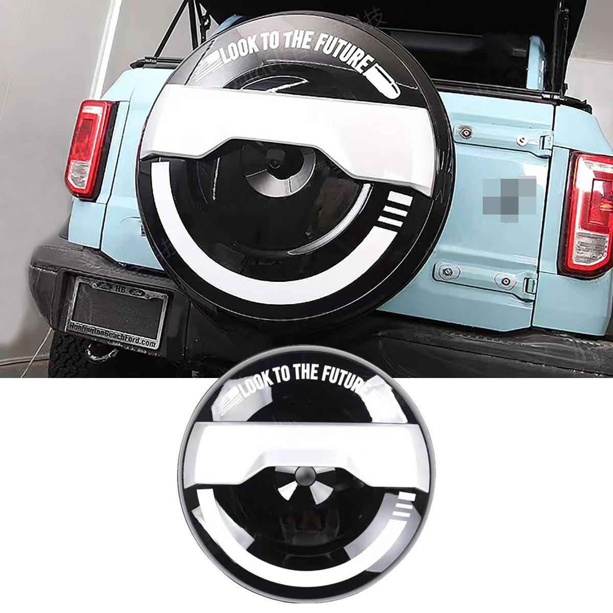 Car Body Spare Tire Tyre Wheel Cover Fits for Ford Bronco 4 Door 2021 2022 2023