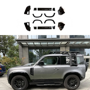 Upgrade gloss black edition door trim panel wheel arch body kit for Land Rover Defender 90 2020-2023