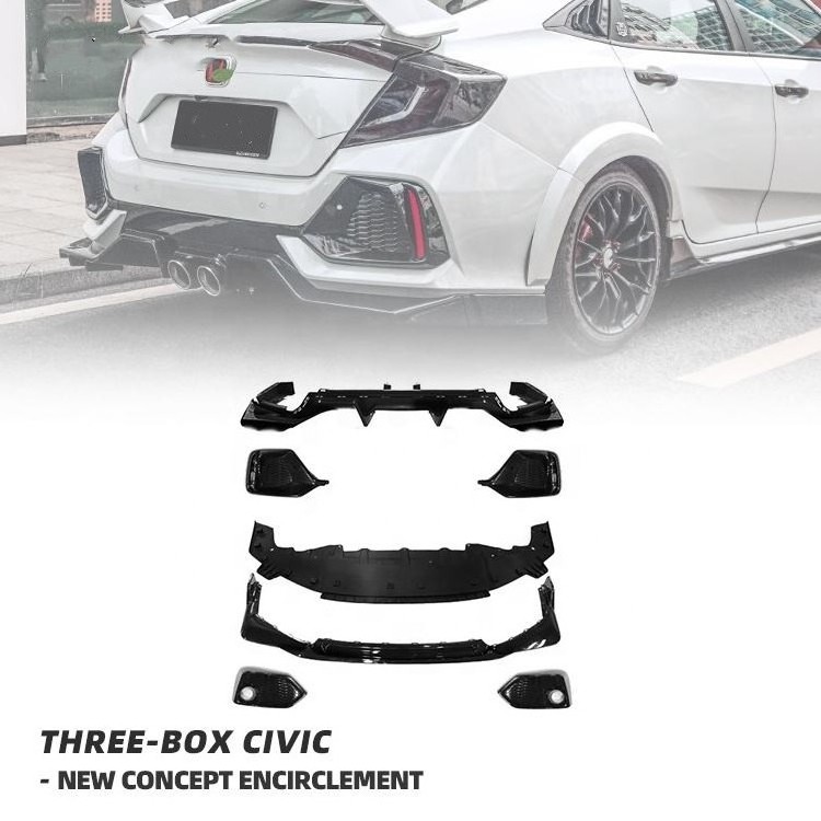 High quality car bumpers for Honda Civic Type-R 10th Generation Civic Sedan look like Body kit Automotive bodykit