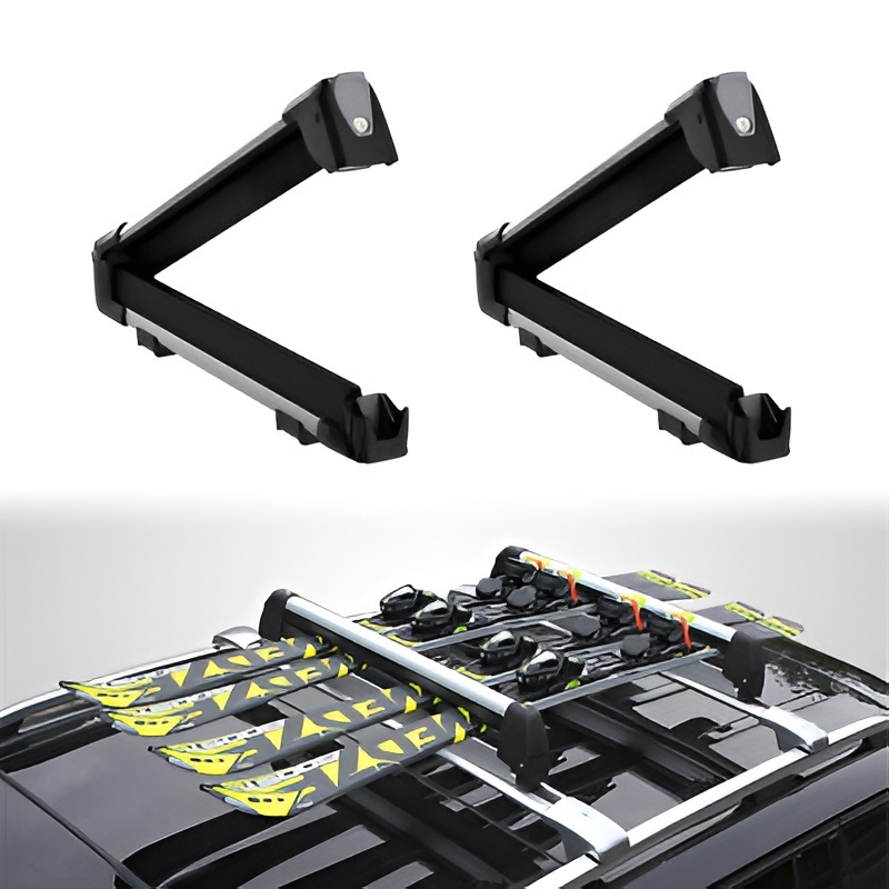 2Pcs Fit for Audi Q3 2013-2018 Ski Snowboard Roof Top Mounted Carrier Rack