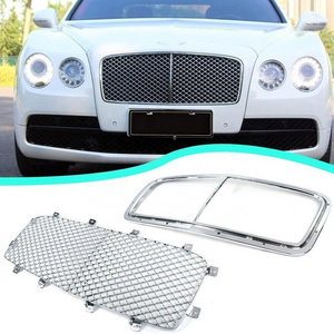 For Bentley Flying Spur 2013-2019 Front Radiator Chrome Grille Grill Mesh Bumper