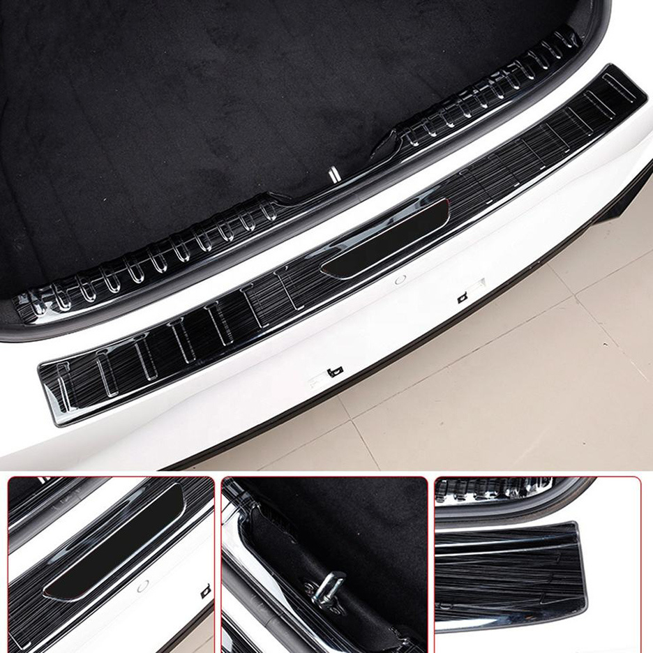 Car Accessories Stainless Steel Inner & Outer Rear Trunk Boot Bumper Guard Sill Protector 2pcs For Hyundai Elantra (CN7) 2021