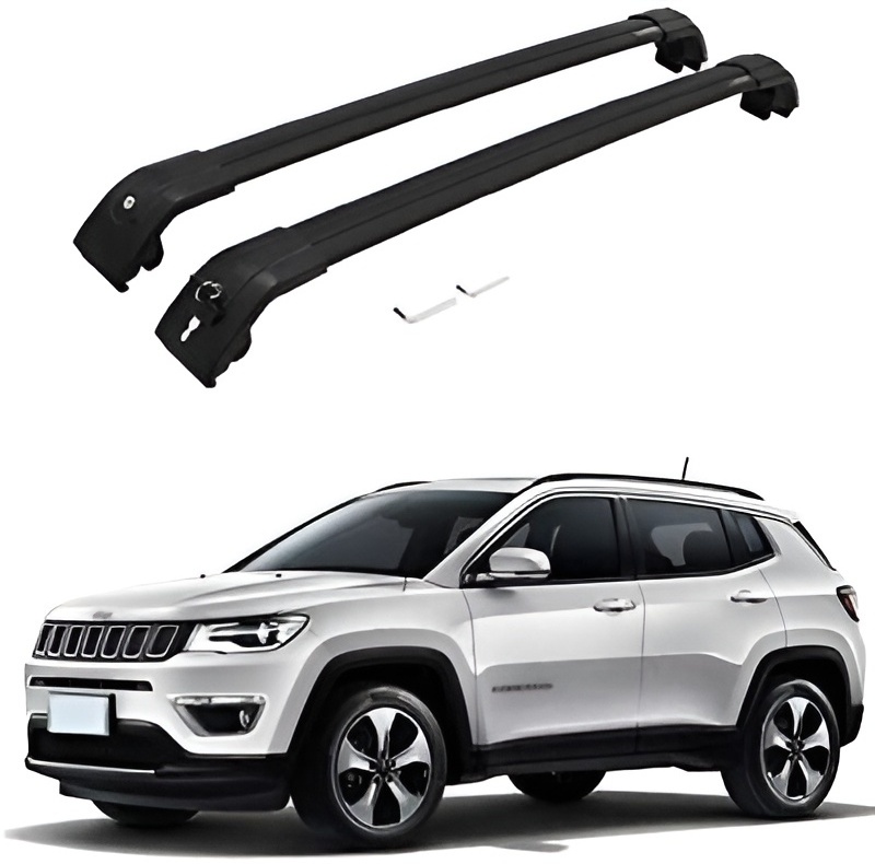 2Pcs Luggage Bar Roof Rack Roof Rail Rack Cross Bars Fits for 2017-2021 Jeep Compass