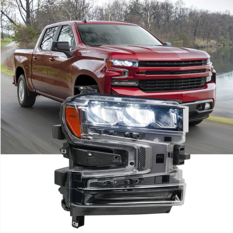 Full LED Headlight Assembly For Chevy Silverado 1500 2019-2021