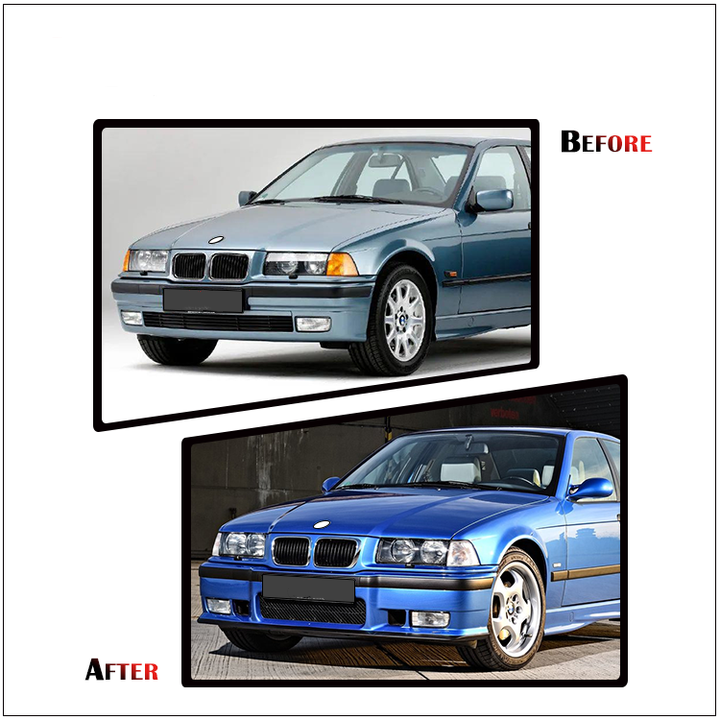 Gemmeo Car conversion facelift E36 body kit M3 Style Front Bumper bar for BMW 3-Series E36 1991-1999