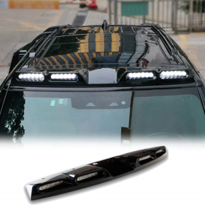 Gloss black 4 lamps LED DRL light bar roof pod light For Land Rover Defender 2020-2024