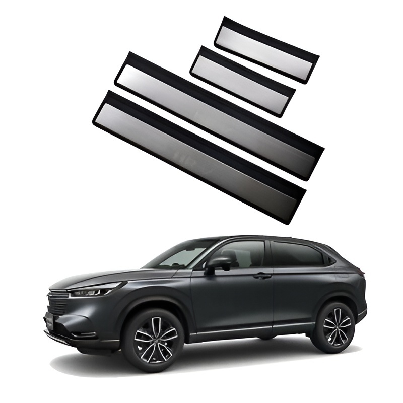 FitS for 2022 2023 Honda Vezel HRV HR-V Door Sill Scuff Molding Guard Cover Trim Protector