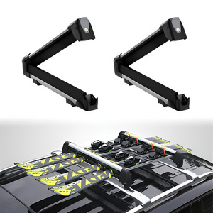 2Pcs Fit for Audi Q7 2006-2015 Ski Snowboard Roof Top Mounted Carrier Rack