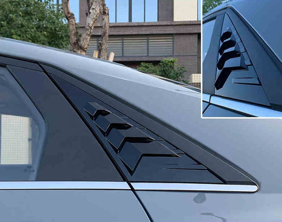 Rear Side Window Louver Shutter Window Shield Cover Trim Side Vent Deflector Scoop For Hyundai Elantra (CN7) 2021