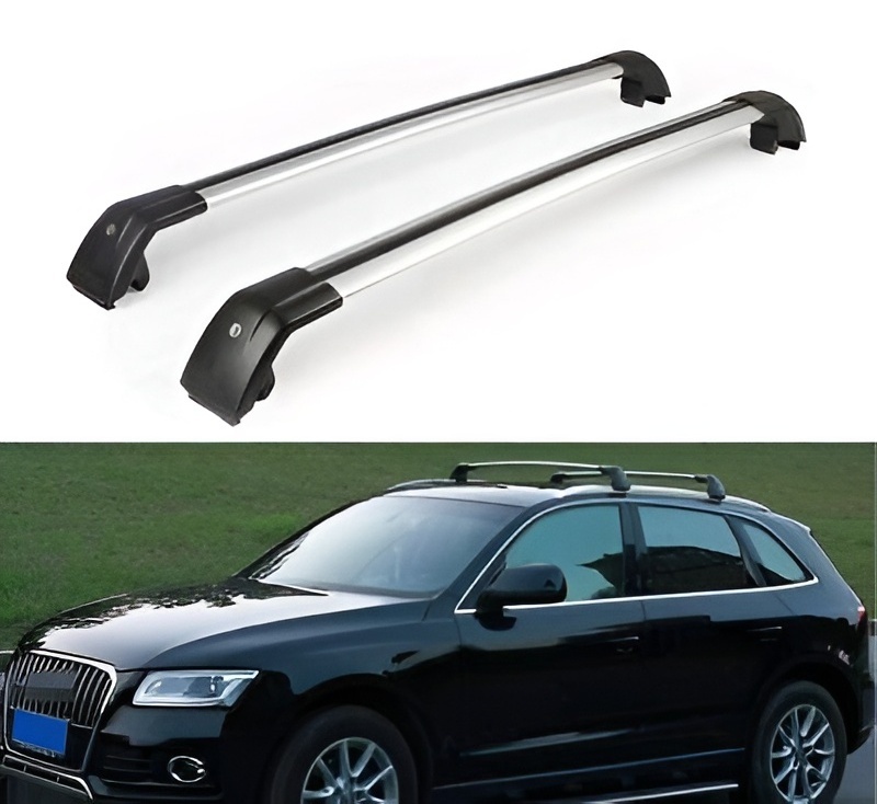 2Pc Lockable Roof Rail Rack Carrier Cross Bar Crossbar Fit for Audi Q5 2009-2017