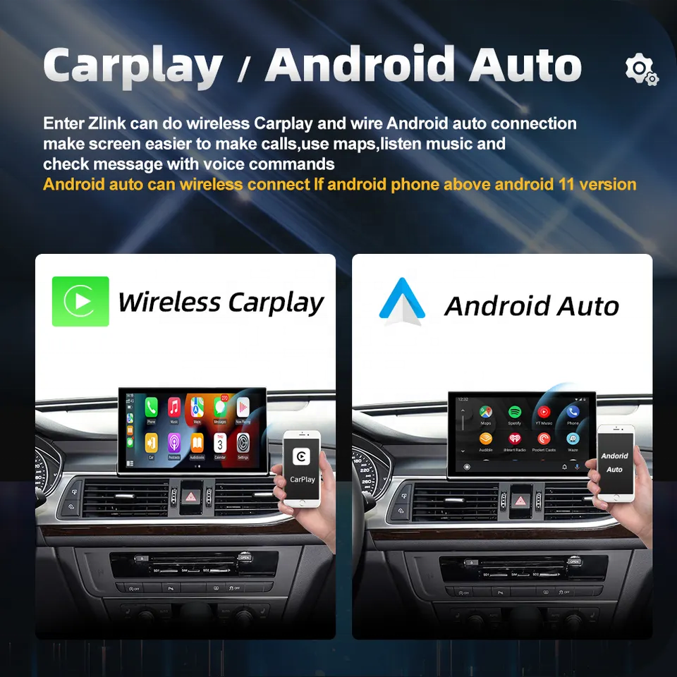 9 Inch Android GPS Navigation Stereo IPS Touch Carplay Audio Player Radio Screen For Audi A6 C7 2012-2018