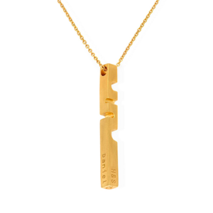 Gemnel manufacturer fashion blank bar charm high quality gold stainless steel necklace jewelry