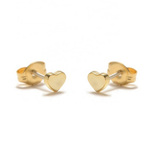 925 silver jewelry 18K gold plated dainty mini heart shape earring