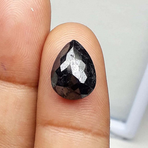 Pear Shape Diamond AAA Quality Natural Loose Diamond Full Cut Black 0.50 Carat to 10.00 Carat Gemone Diamonds Jet Black Opaque