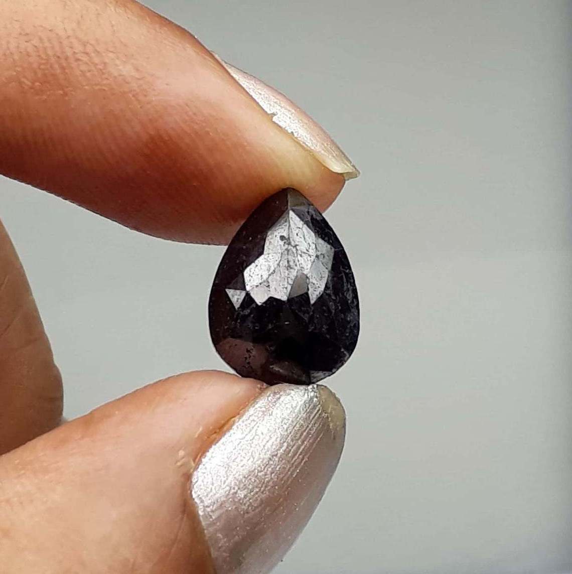 Pear Shape Diamond AAA Quality Natural Loose Diamond Full Cut Black 0.50 Carat to 10.00 Carat Gemone Diamonds Jet Black Opaque