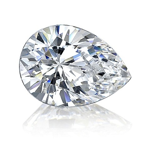 2.00 Carat Pear Shape White Moissanite for sale, Loose Moissanite