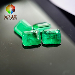 Natural Crystal Octagon cut gemstone  Synthetic Colombian  Emerald   5*7 mm  Emerald cut