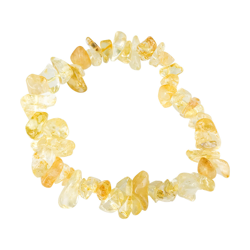 Yellow Citrine Bracelet Natural Citrine Chips Stone Beads Bracelet For Jewelry Making Beads Bracelets Beaded Trinket