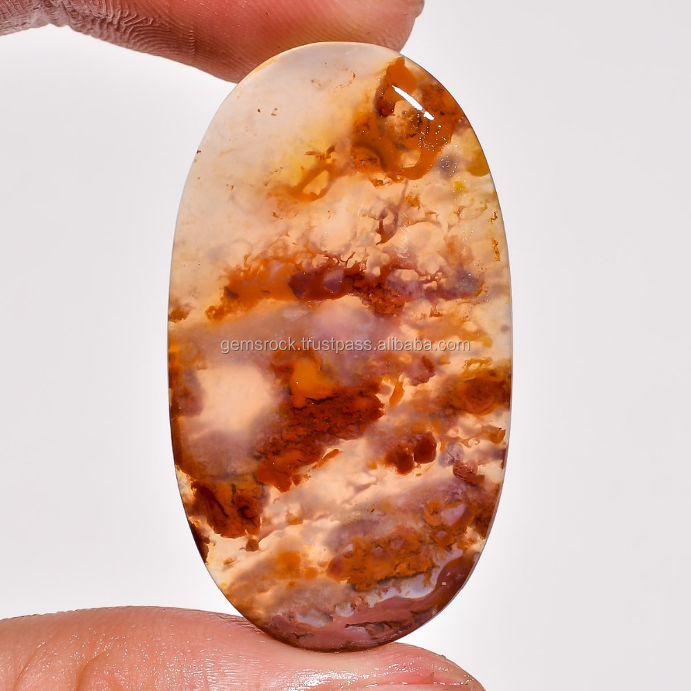 100% Natural Plume Agate Cabochon Loose Gemstones