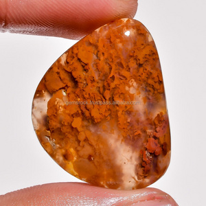 100% Natural Plume Agate Cabochon Loose Gemstones