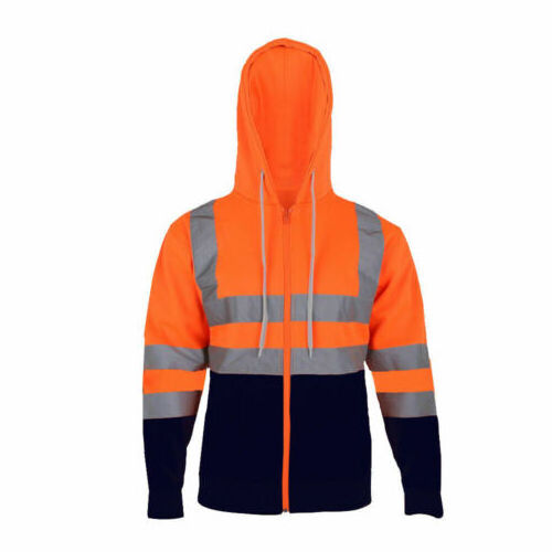 Hi Vis High Quality Work Wear Hoodie Jacket Pull over Hoddie Safety Work Reflective Tape Construction Work Saftey Hoddies