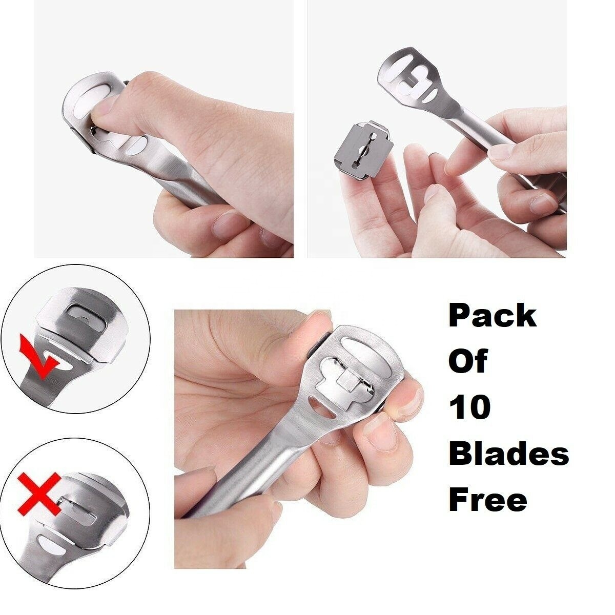 Callus Shaver Foot File Care Hard Skin Remover Callus Shaver Sets Foot File Heads for Hand Feet/Steel Callus Remover