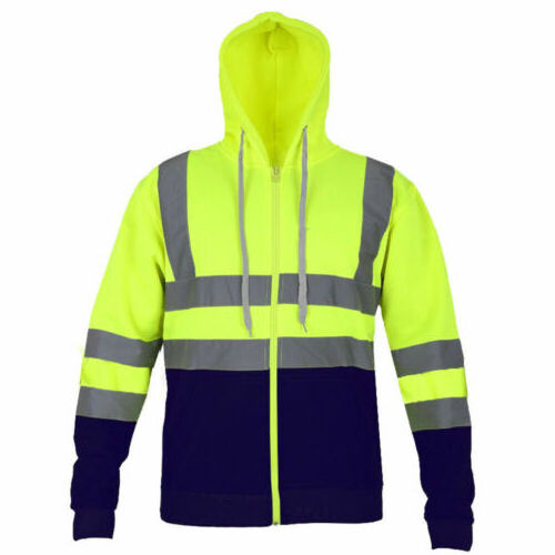 Hi Vis High Quality Work Wear Hoodie Jacket Pull over Hoddie Safety Work Reflective Tape Construction Work Saftey Hoddies