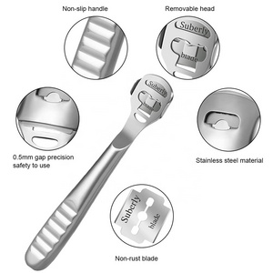 Stainless Steel Callus Remover Foot Care Hard Dead Skin Corn Cutter Shaver Tool With 10 Blades Feet File Rasp