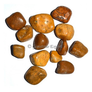 Natural Gemstone Customized Agate Polished Yellow Jasper Pebble Stone At Wholesale Price For Decoration