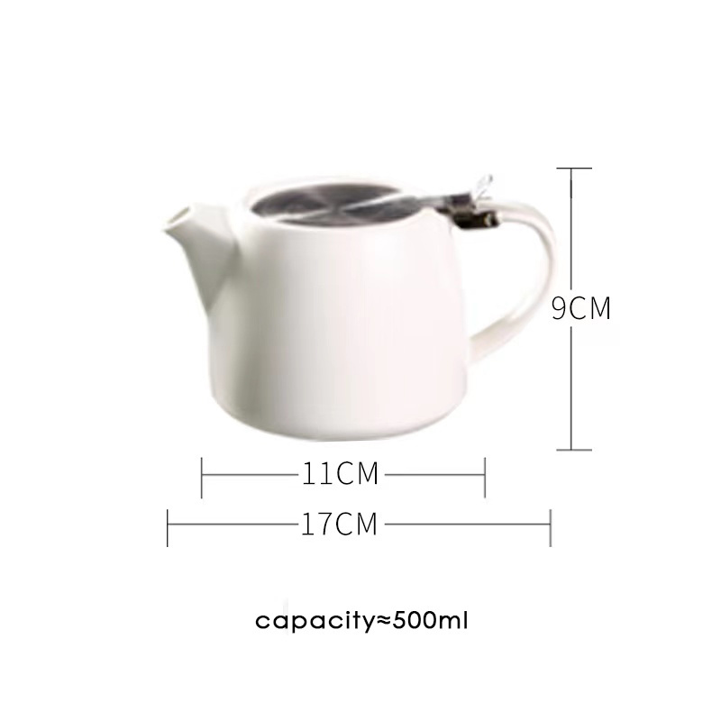 High Grade 500ml Fancy Heated Safe Chinese Ceramic Teapot With Infuser