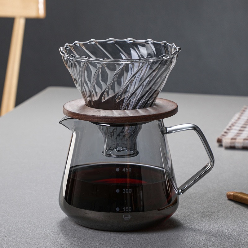 Hot Sale Heat-resistant Free Borosilicate Glass Drip Coffee Sharing Pot