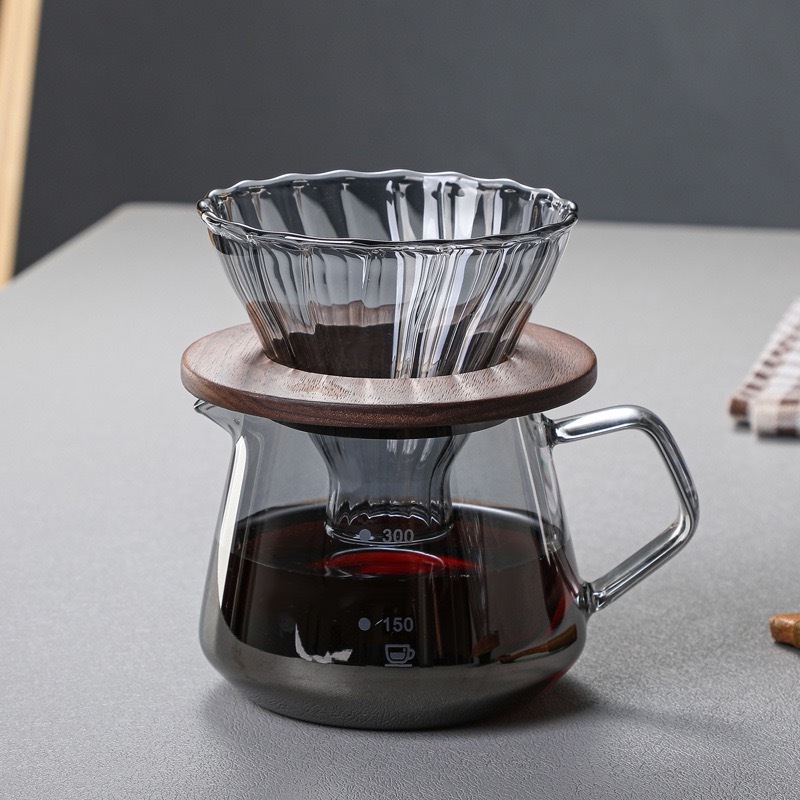 Hot Sale Heat-resistant Free Borosilicate Glass Drip Coffee Sharing Pot