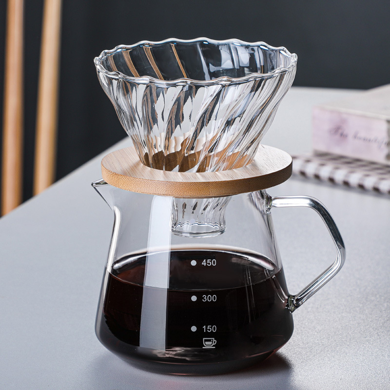 Hot Sale Heat-resistant Free Borosilicate Glass Drip Coffee Sharing Pot