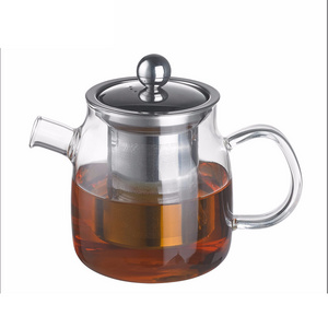 Vintage Shape 500ml Cold Brew Loose Leaf Heated Glass Tea Pot With Infuser