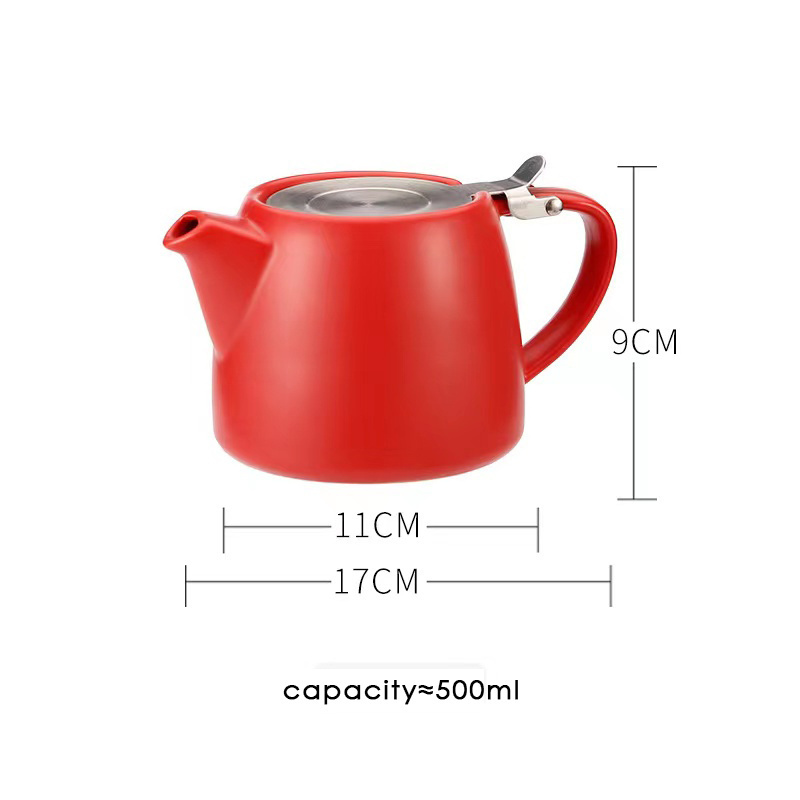 Multi-Color 500ml Fancy Heat-Resistant Chinese Porcelain Tea Pots & Kettles