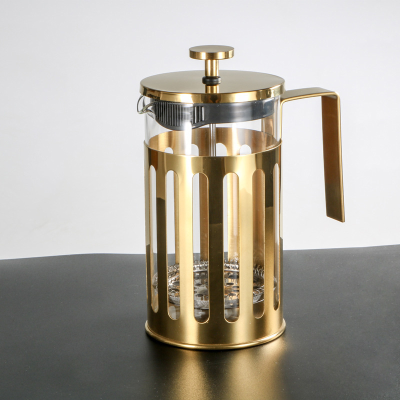 Home Use 20oz Metal French Press Pour Over Coffee Maker With Plunger