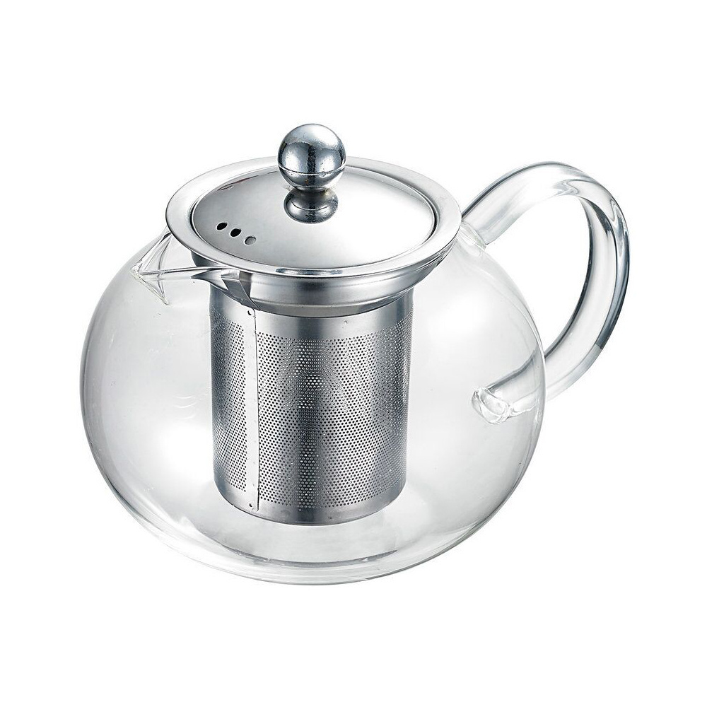 Wholesale 500ml Vintage Shape High Borosilicate Loose Leaf Glass Tea Pot Kettle